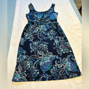 Women’s sundress, size small, blue/green/white paisley